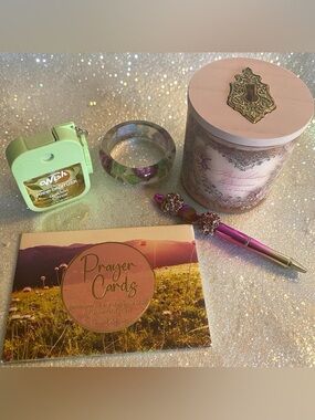 Bundle: Prayer Cards, Pen, Candle, Bracelet, Hand Sanitizer